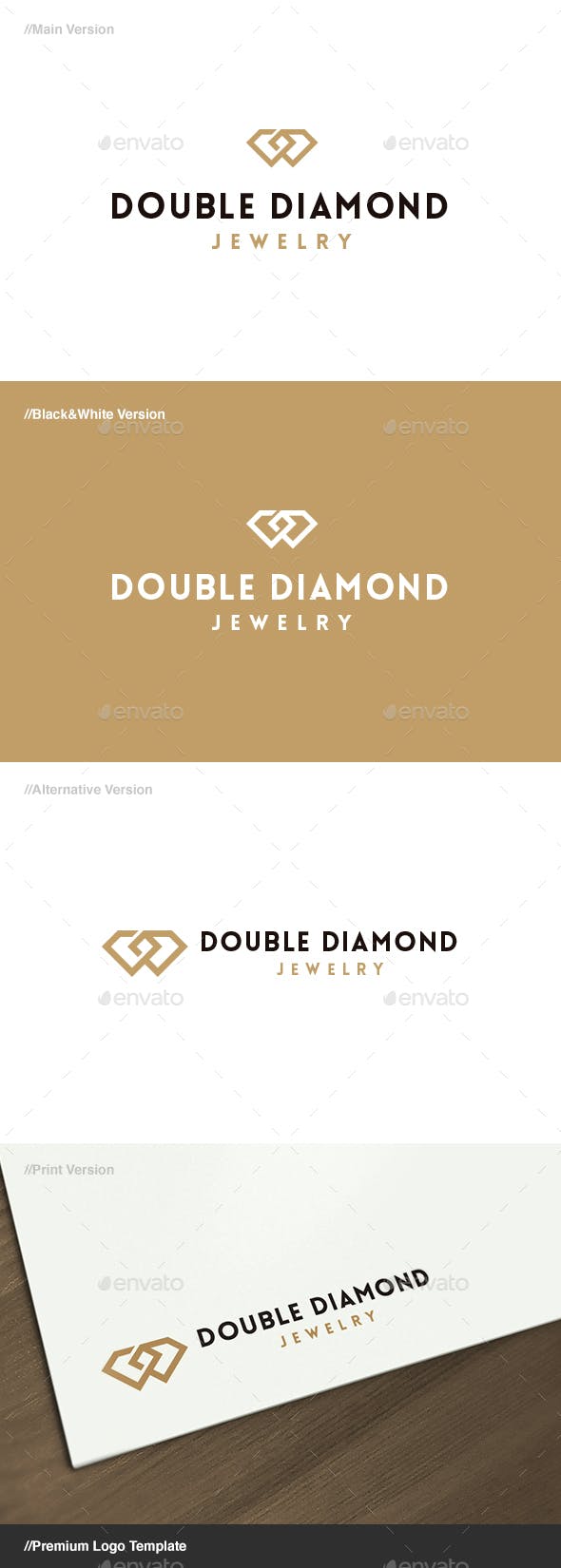 Diamond Jewelry Logo - Double Diamond Jewelry Logo