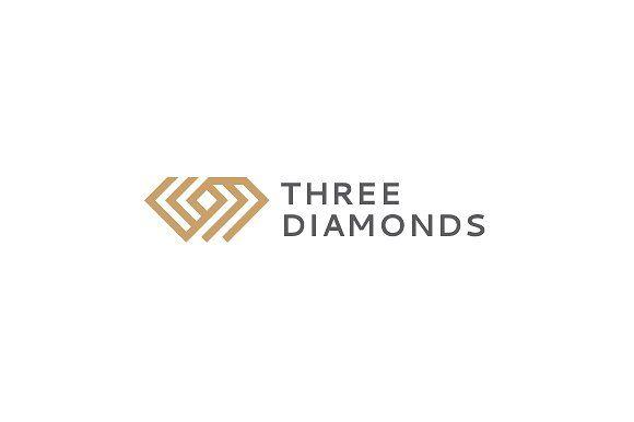 Diamond Jewelry Logo - Three Diamond Jewelry Logo ~ Logo Templates ~ Creative Market