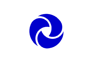 White and Blue Company Logo - E.D.P. company flag (Portugal)