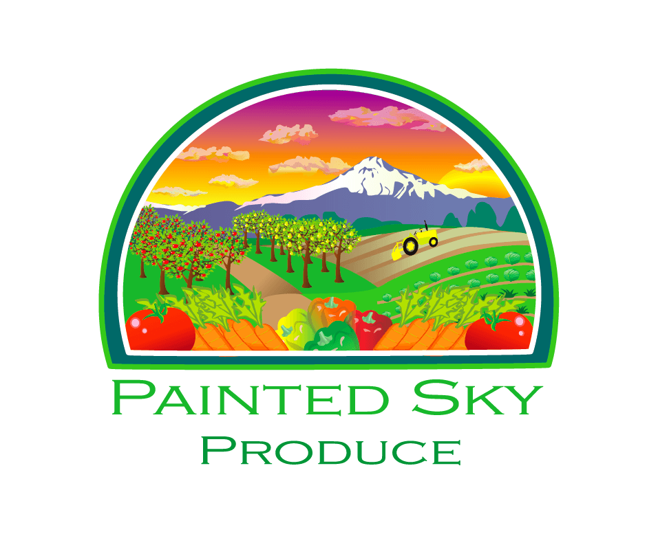 Produce Company Logo - Modern, Colorful, Farm Logo Design for Painted Sky Produce by ...