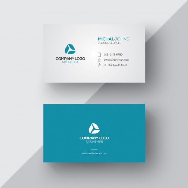 White and Blue Company Logo - Blue and white business card Vector