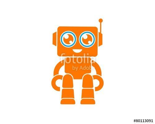 Cute Robot Logo - Cute Robot 1 Stock Image And Royalty Free Vector Files On Fotolia