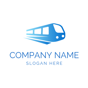 Blue and Green Train Logo - Free Transportation Logo Designs | DesignEvo Logo Maker