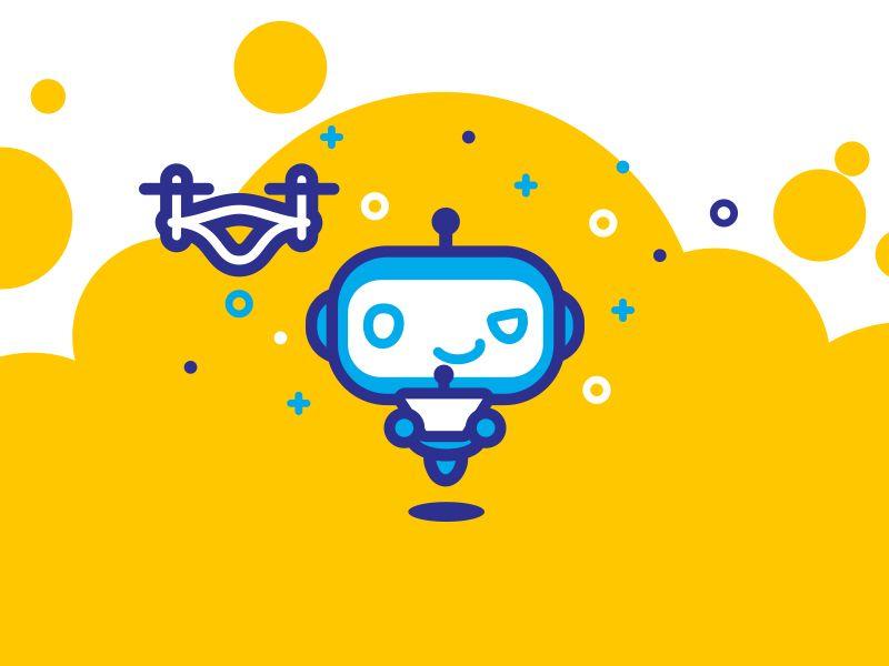 G Robot Logo - The blue robot by Cristina G. | Dribbble | Dribbble