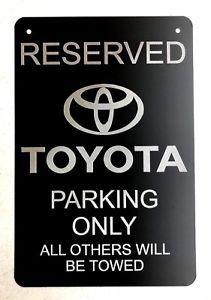 Diamond Toyota Logo - TOYOTA Logo Parking Sign Diamond Etched on 12 X 18 Aluminum Matte