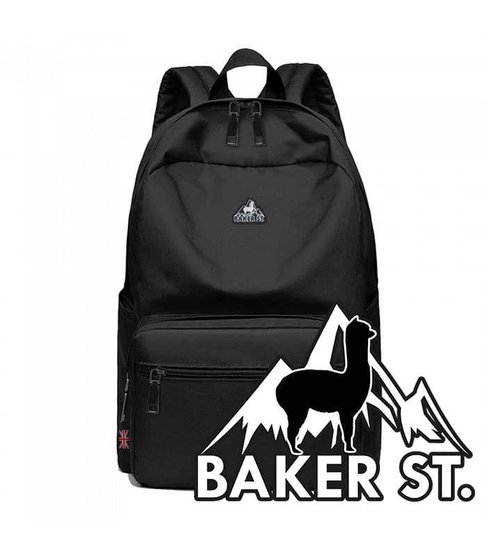 Backpack with Mountain Logo - Mountain Alpaca logo Canvas Backpack - bakerstreet
