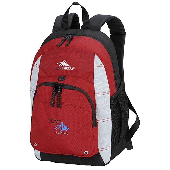 Backpack with Mountain Logo - LogoDix