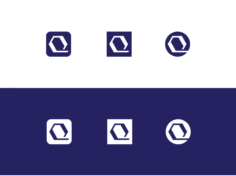 I'll Blue Logo - Logo Design: Initial Letter Q Logo Mark and Symbol