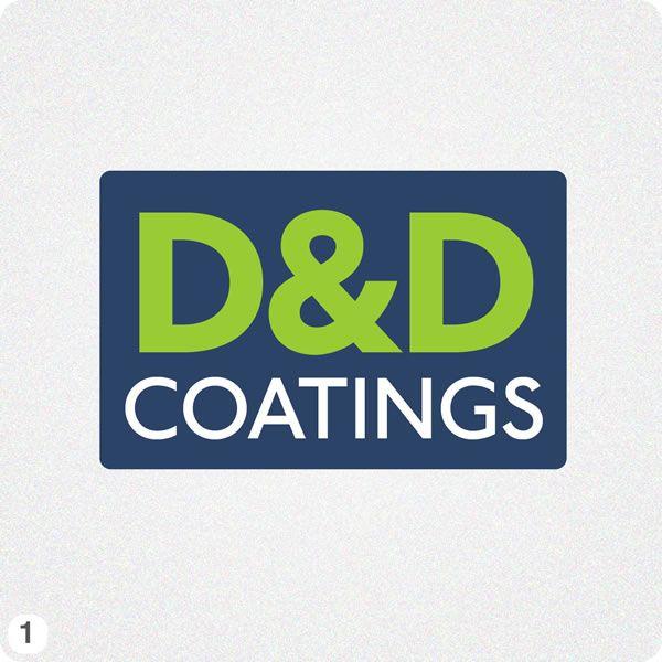 White and Blue Company Logo - Painting Company Logo Design for D&D Coatings