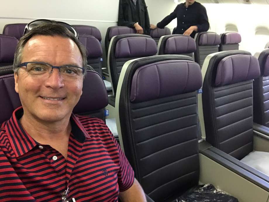 United Airlines Premium Economy Logo - First look: United's purple Premium Plus seat - SFGate