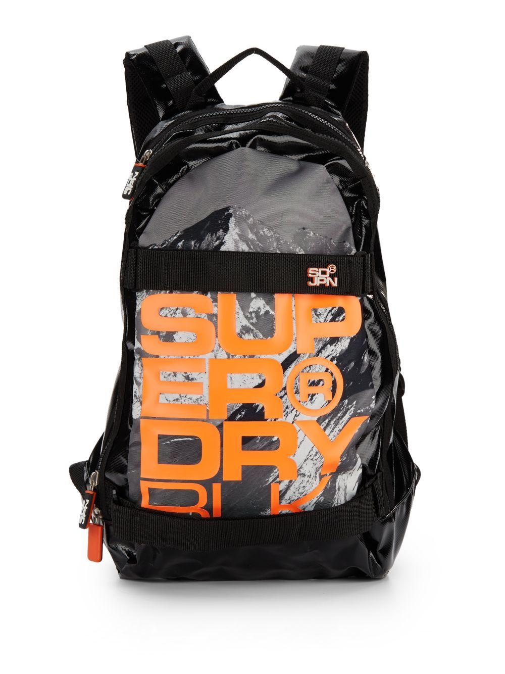 Backpack with Mountain Logo - Superdry Mountain Graphic Logo Backpack in Black for Men - Lyst