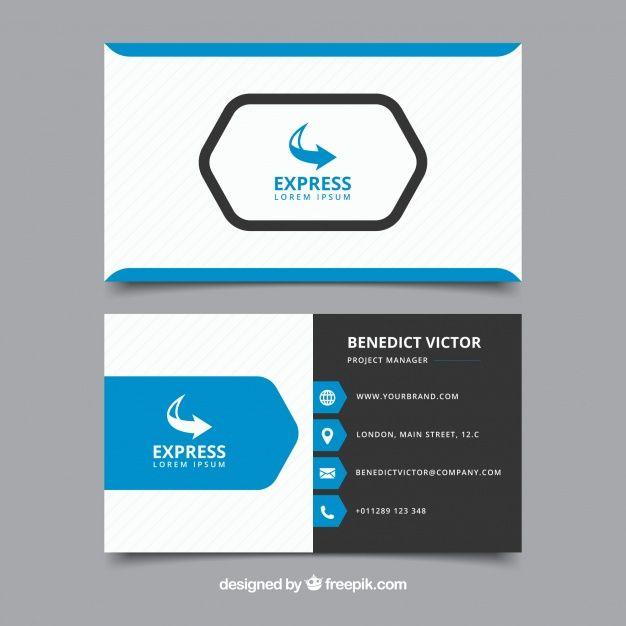 White and Blue Company Logo - Modern white and blue business card Vector | Free Download