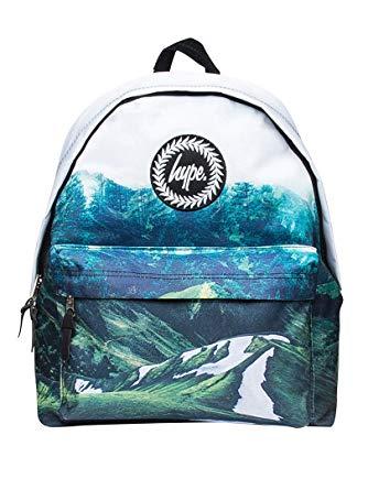 Backpack with Mountain Logo - Hype Men's Mountain Life Logo Backpack, Green, One Size: Amazon.co ...