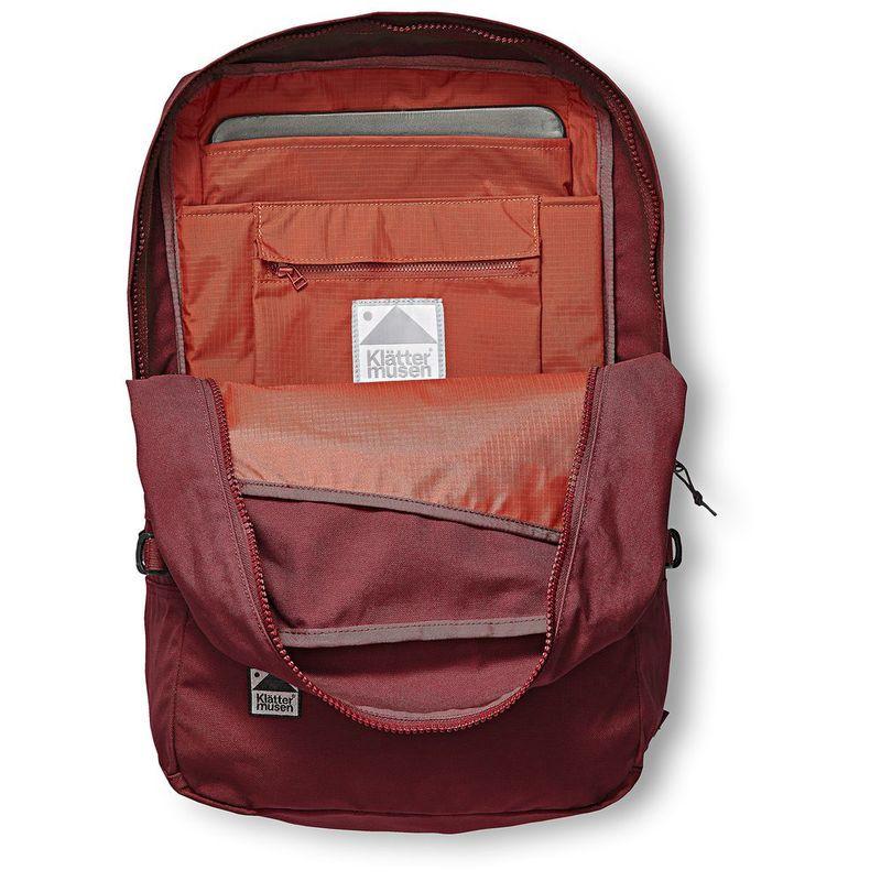 Backpack with Mountain Logo - Klattermusen 25L Rimturs Rucksack (Mountain Logo - Burnt Lava) | Sport