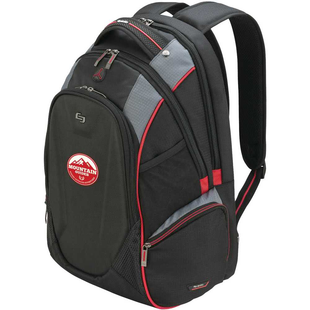 Backpack with Mountain Logo - Promotional Solo Launch Backpacks with Custom Logo for $146.82 Ea.