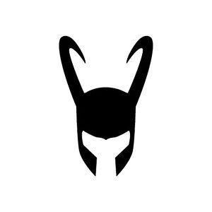 Black and White Loki Logo - Avengers Loki Helmet Decal