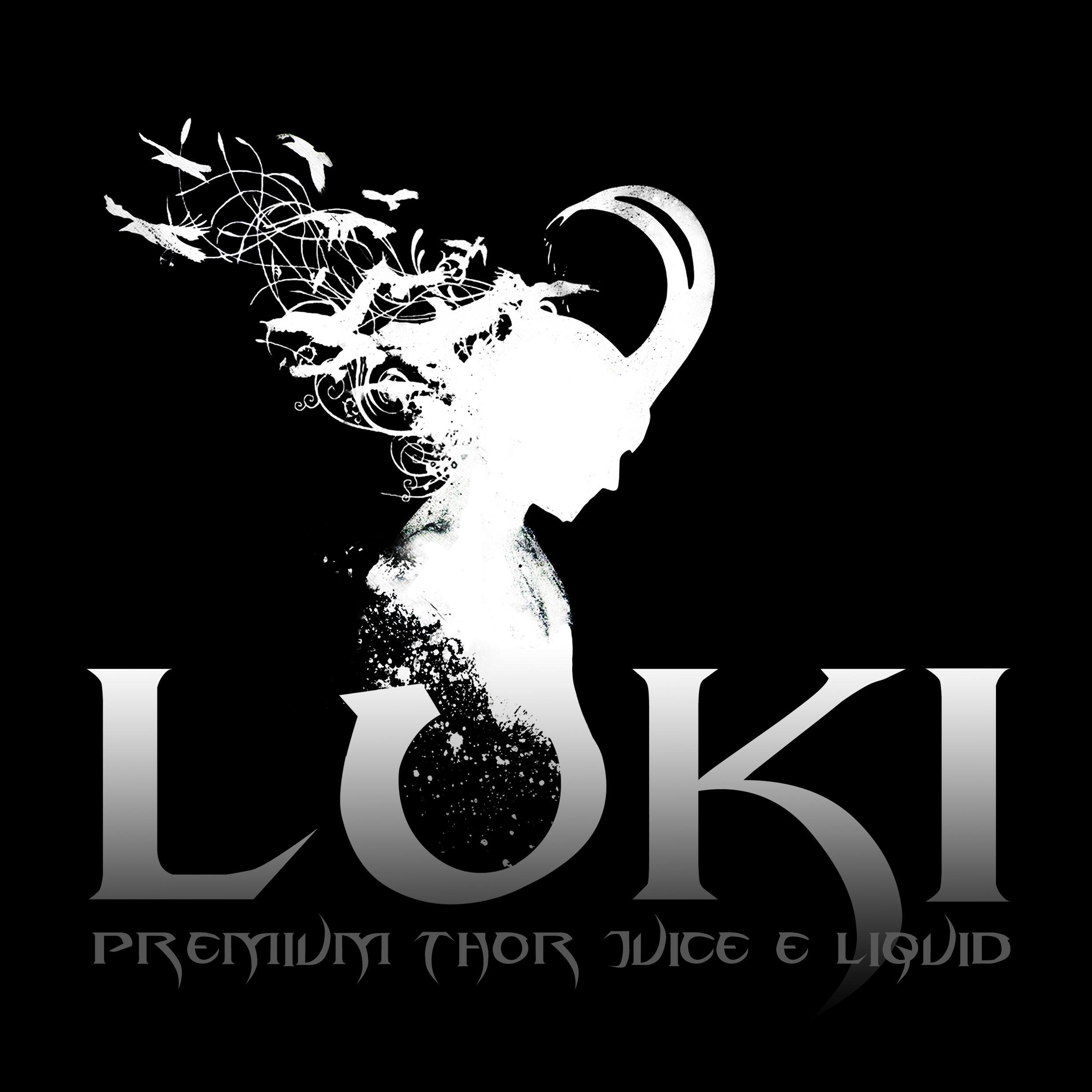 Black and White Loki Logo - Loki Logo Square | The Vapour Room