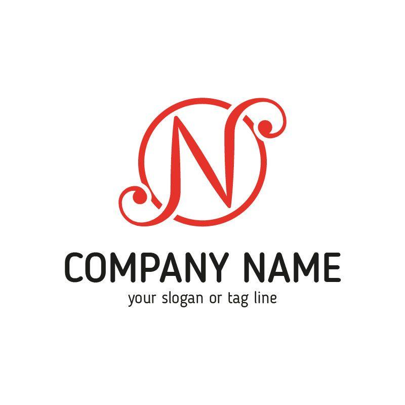 2- Letter Company Logo - Letter N Abstract Logo Template! Buy Logo Design Template!