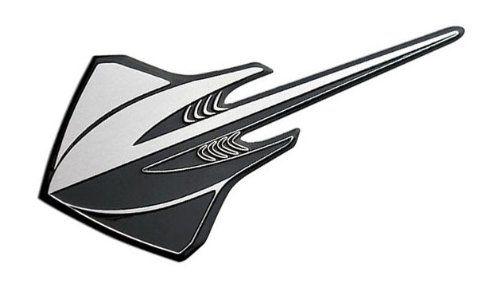 Chevy Corvette Stingray Logo - Silver Black STINGRAY Real Aluminum Auto EMBLEM Badge Nameplate for ...