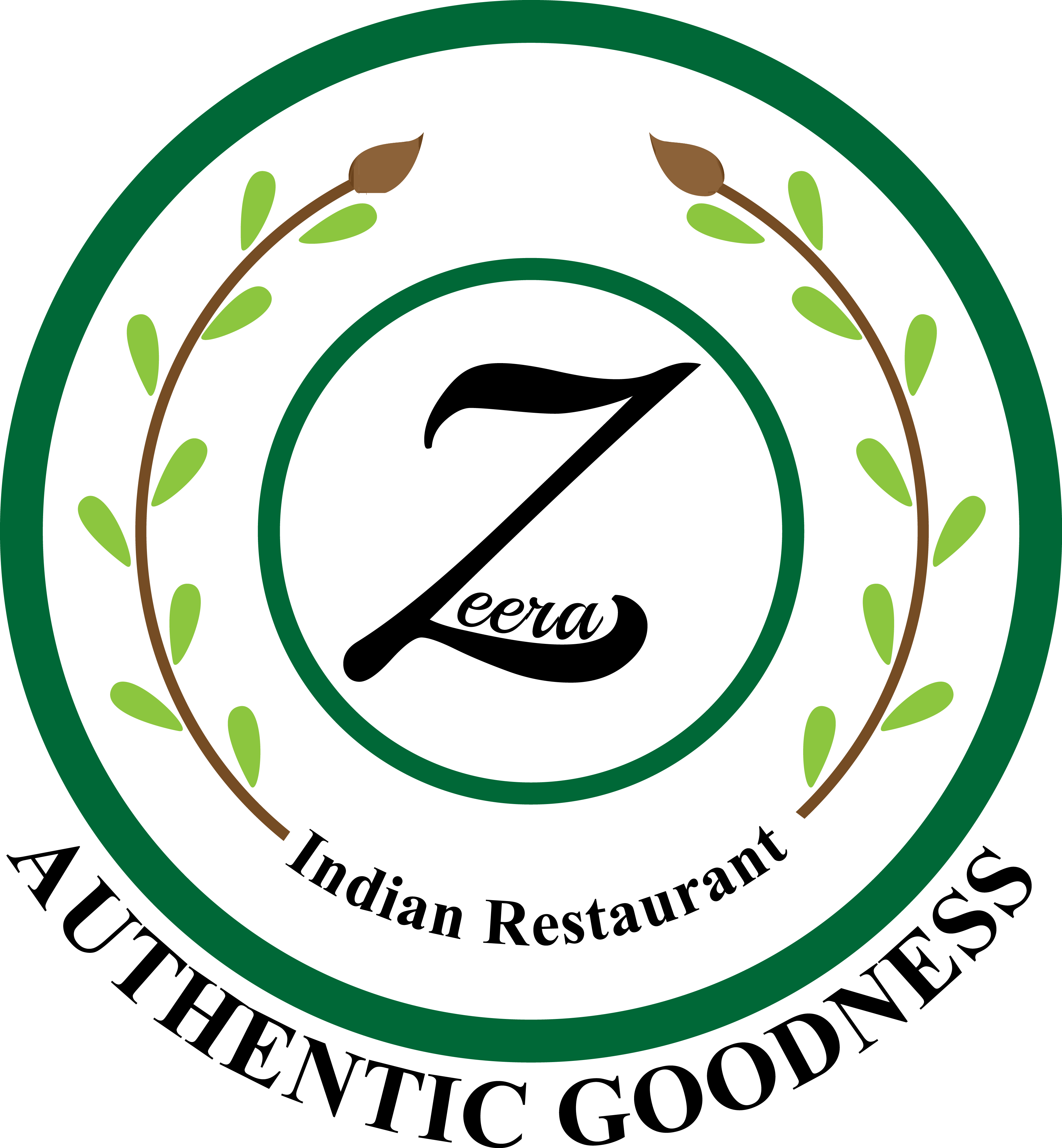 Restaurant Ha Yellow Circle Logo - Menu. Zeera Indian Restaurant