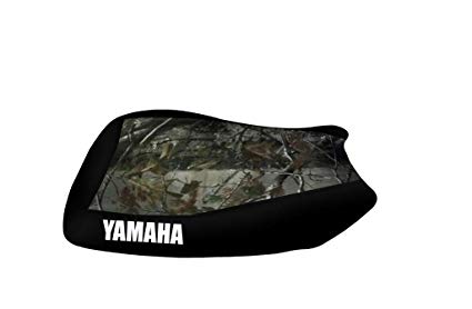 Camo Yamaha Logo - Yamaha Grizzly 700 Camo Top Black Sides Logo Seat Cover