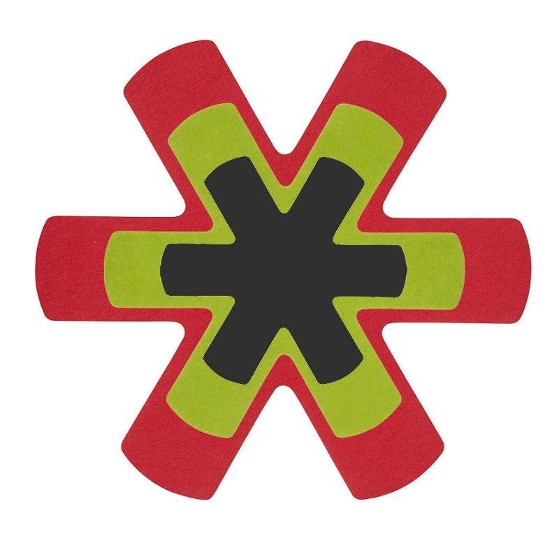 Red Green Grey Logo - Pan Protectors Set of 3 Red, Green and Grey