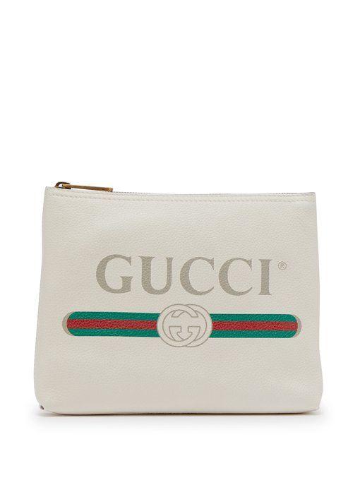 Gucci Small Logo - Logo-print small leather pouch | Gucci | MATCHESFASHION.COM UK