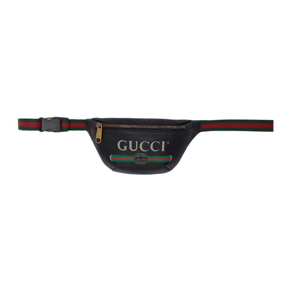 Gucci Small Logo - Lyst - Gucci Black Small Logo Belt Bag in Black
