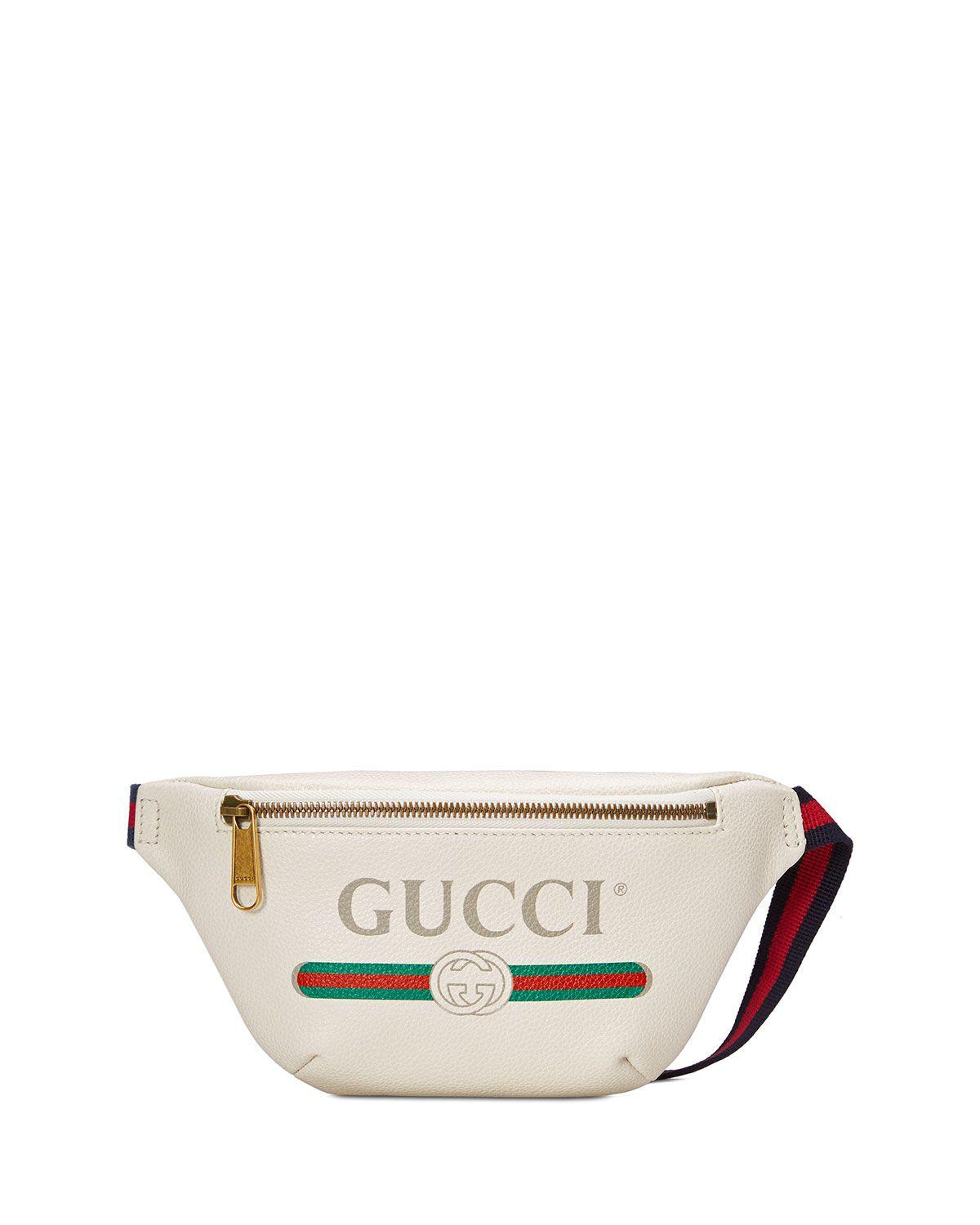 Gucci Small Logo - Gucci Gucci Print Small Leather Belt Bag