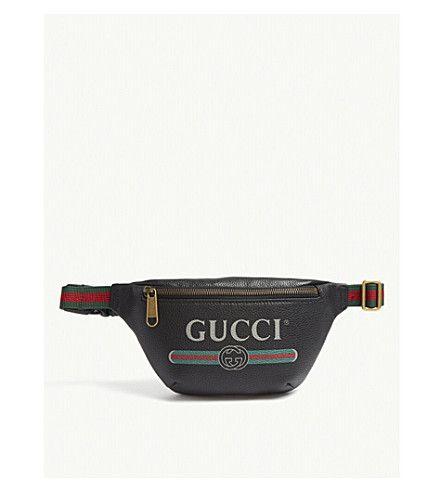 Gucci Small Logo - GUCCI logo small leather belt bag