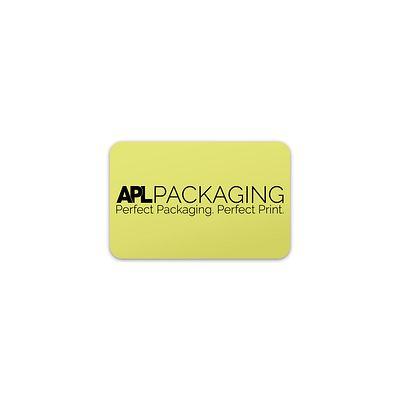 Yellow Rectangle Logo - Printed Self Adhesive Stickers & Seals - Yellow | APL Packaging