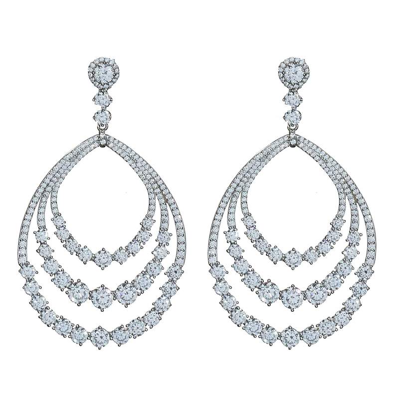 Triple Teardrop Logo - Blake Triple Teardrop Swarovski Earrings on Rent in NYC | RCR | Red ...