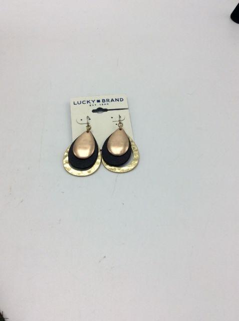 Triple Teardrop Logo - Lucky BRAND Large Triple Teardrop Leather Layered Drop Earrings#11 ...