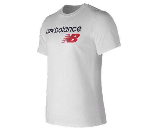 New Balance White Logo - Men's NB Athletics Main Logo Tee | New Balance