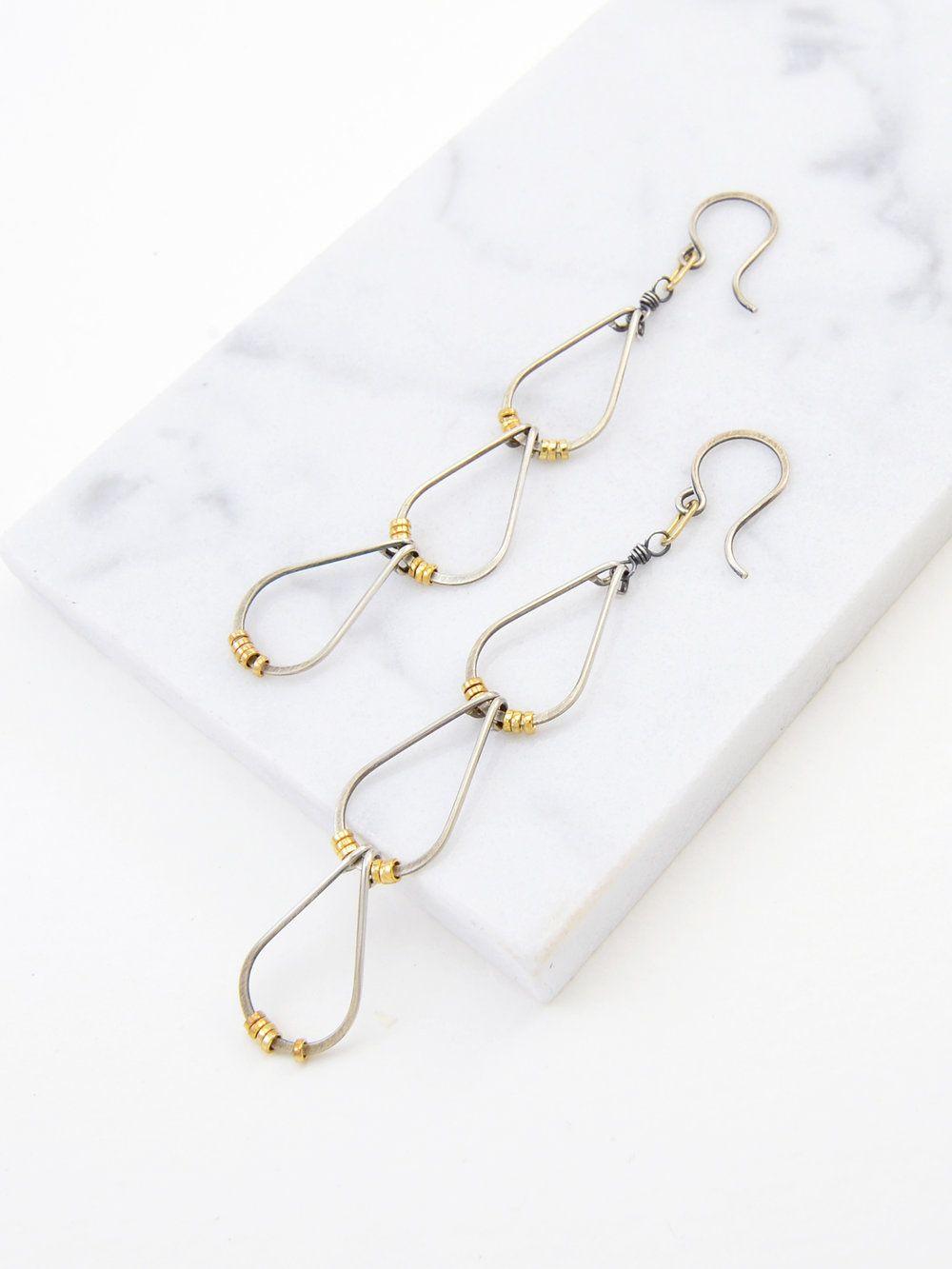 Triple Teardrop Logo - Sterling Triple Teardrop Earrings — Amy Olson Jewelry