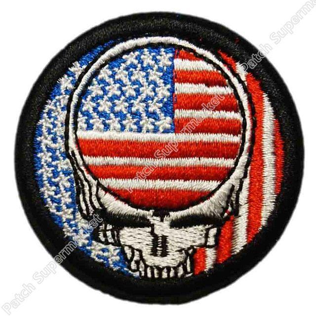 Grateful Dead Band Logo - Grateful Dead Steal Your Face Jerry Garcia Music Band Embroidered