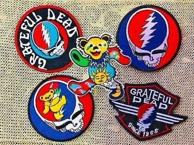 Grateful Dead Band Logo - GRATEFUL DEAD EMBROIDERED Patch Sew Iron On Applique Rock Band Music