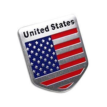 Car with Red Shield Logo - Amazon.com: Generic Car Racing Sports US USA American Flag Shield ...