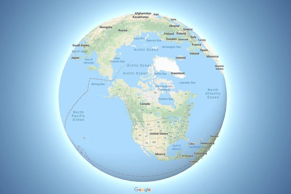 Map Google Earth Logo - Google Maps now depicts the Earth as a globe - The Verge