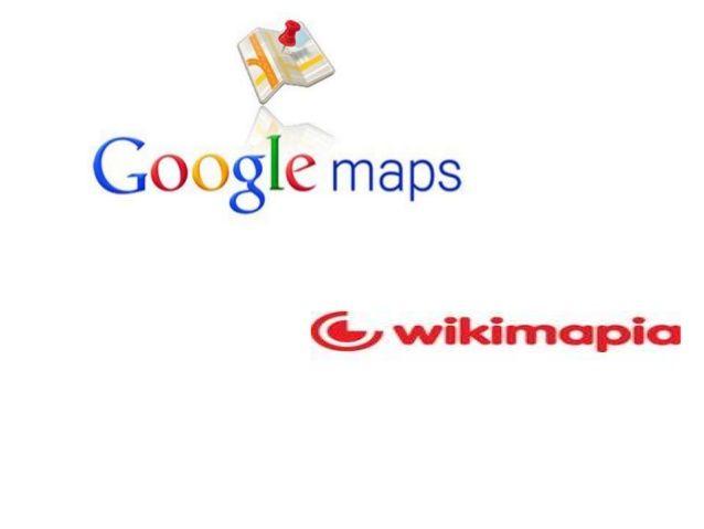 Map Google Earth Logo - google map and wikimapia