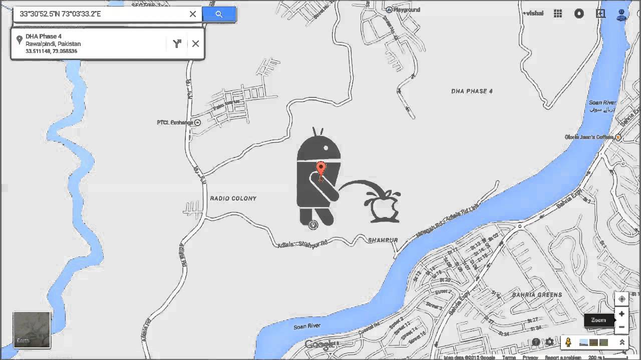 Map Google Earth Logo - Android peeing on Apple logo spotted on Google Maps - YouTube