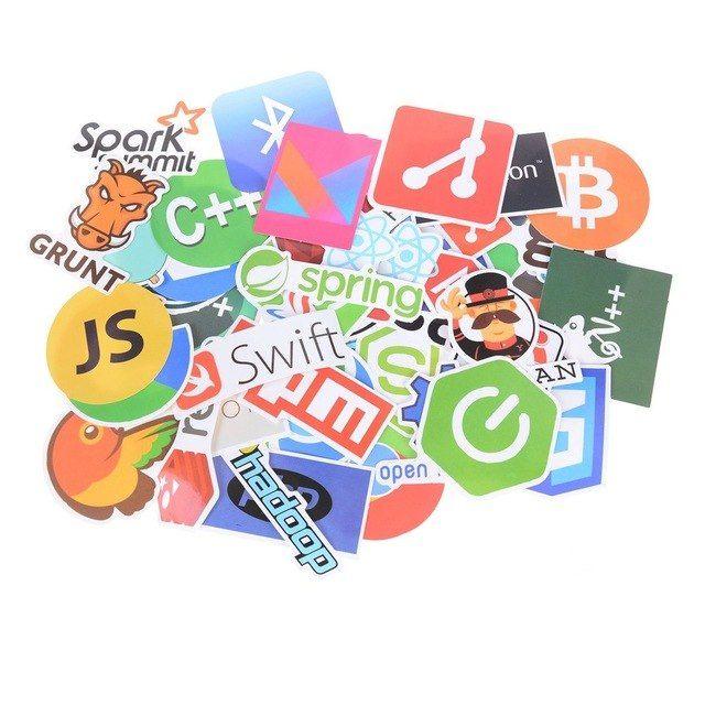 Internet App Logo - 50Pcs New Bitcoin Programming Language APP Logo Cool Stickers for ...