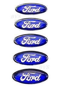 Small Ford Logo - FORD BADGE GLOSS STICKER RESIN EMBLEM SMALL LOGO BLUE RACING ESCAPE ...