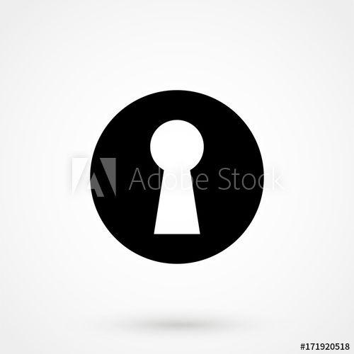 Internet App Logo - Keyhole Icon isolated on background. Modern flat pictogram, business
