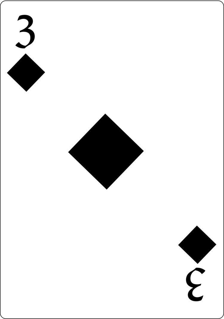 Three Black Diamonds Logo - Three of Black Diamonds Poker Card