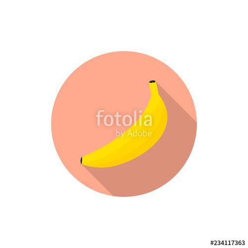 Internet App Logo - Color Banana fruit icon. Modern simple flat vegetarian sign. Eco ...