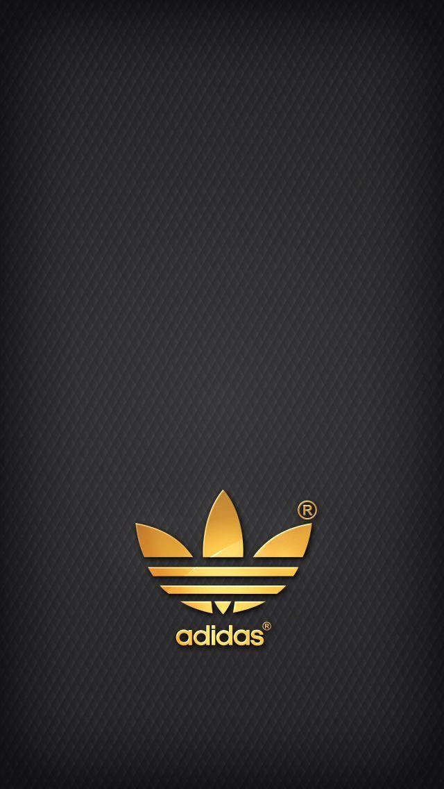 Gold Adidas Logo - Golden Adidas on grey background. | Nike & Adidas | Pinterest ...