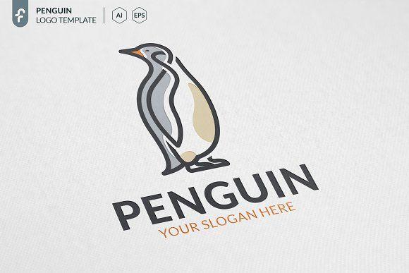 Brand with Penguin Logo - Penguin Logo Logo Templates Creative Market