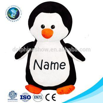 Brand with Penguin Logo - Wholesale Brand Name Logo Soft Stuffed Toy White And Black Penguin