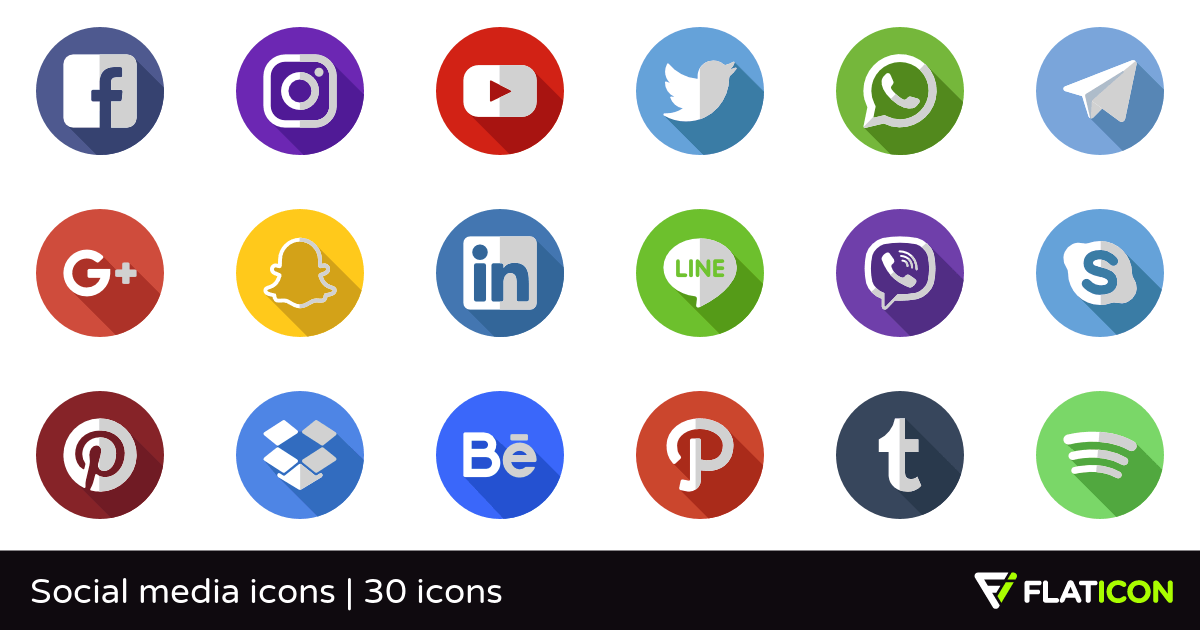 2017 Social Media Logo - Social media icons 29 free icons (SVG, EPS, PSD, PNG files)